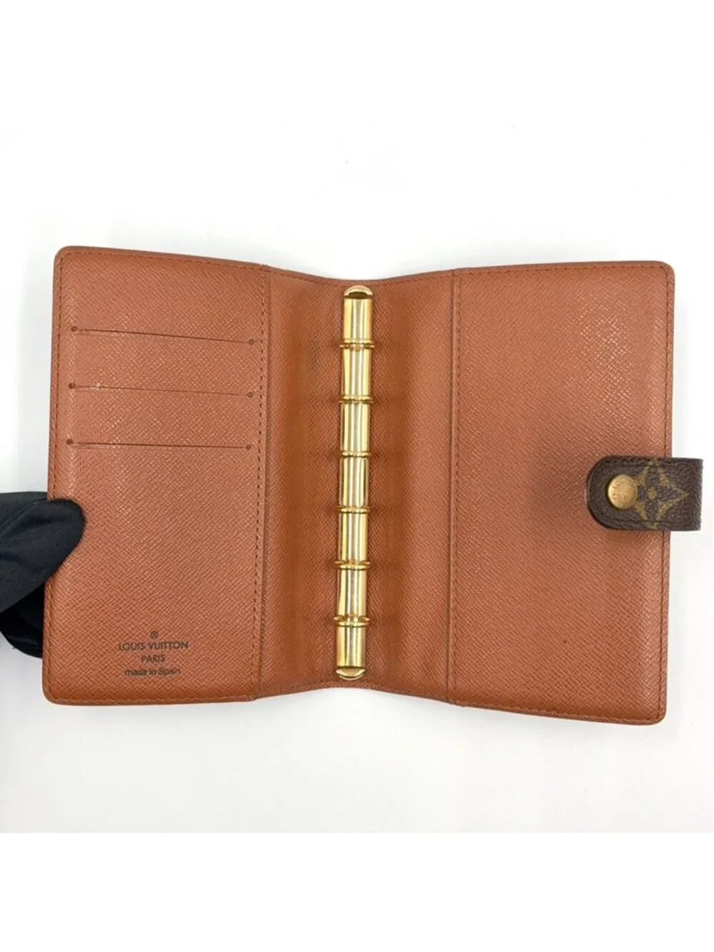 Louis Vuitton Agenda PM Leather Brown Cover Gold